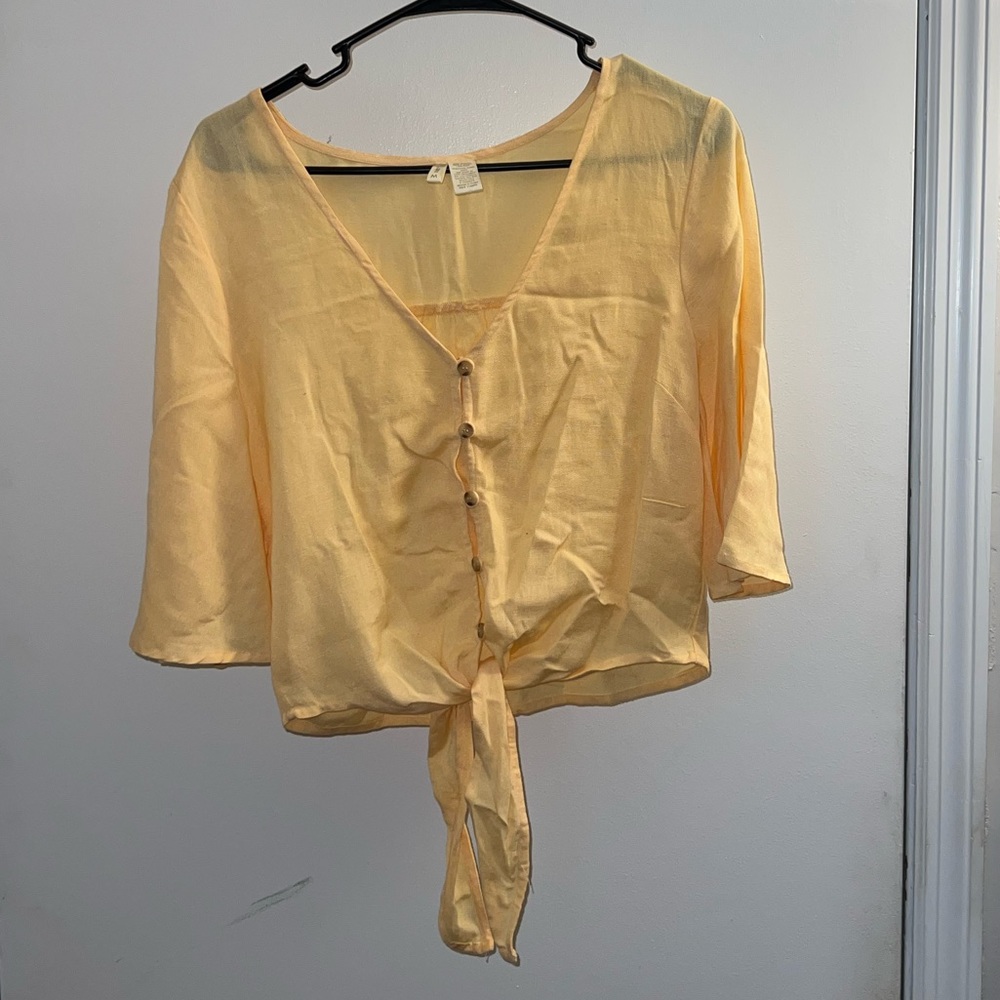 Light yellow tie and button top from Marshalls!